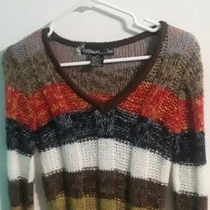 Knitted multicolored sweater